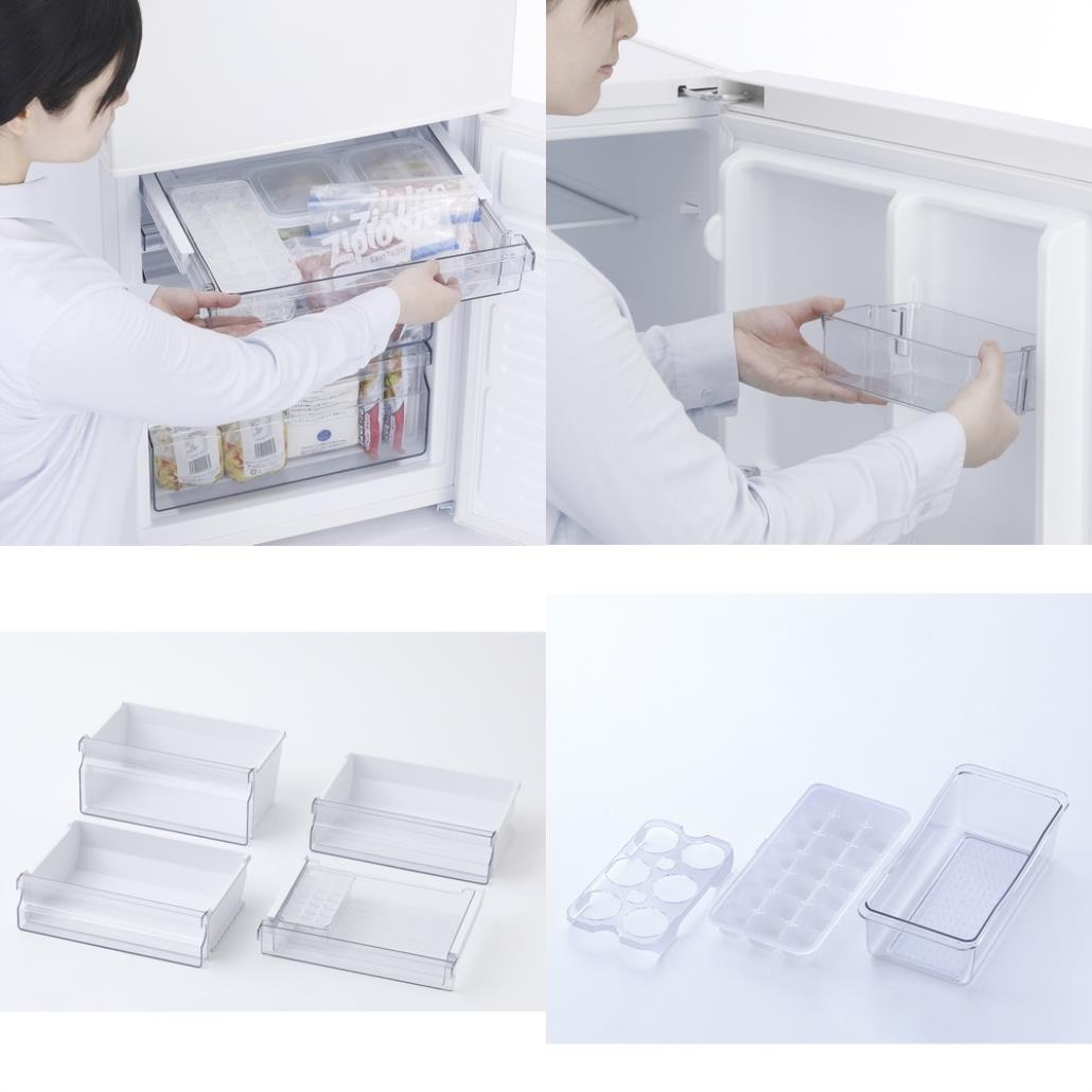 【設置】ツインバード(TWINBIRD) HR-F915-W ホワイト 2ドア冷凍冷蔵庫 右開き 146L 幅525mm