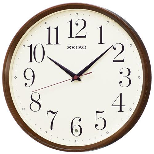セイコー(SEIKO) KX222B 濃茶木目模様 電波掛け時計