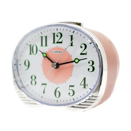 クレファー HT-A045W-PK ピンク フォルミア 置き目覚まし時計 連続秒針 メロディアラーム