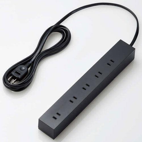 エレコム(ELECOM) T-KF04-21030BK(ブラック) 延長コード 2ピン 10個口(上面5個口/側面5個口) 3m