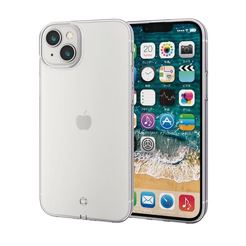 エレコム(ELECOM) PM-A22BUCTCR(クリア) iPhone 14 Plus用 ソフトケース 極み ストラップホール付