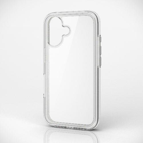 エレコム(ELECOM) PM-A24AHVAIR2RW(リサイクルホワイト×クリア) iPhone16 ケース ハイブリッド カバー 衝撃吸収 軽量 カメラレンズ保護設計 MUBRAIN