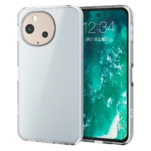 エレコム(ELECOM) PM-S244HVCKMCR(シルキークリア) AQUOS sense9 SH-53E用 ケース ハイブリッド 衝撃吸収 カメラレンズ保護設計 ストラップホール付 極み設計