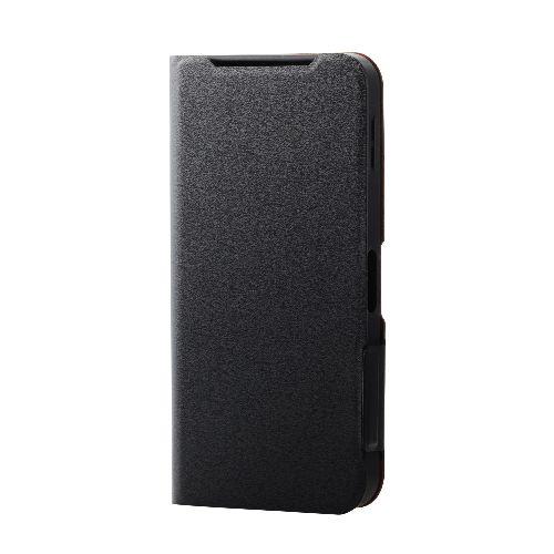 エレコム(ELECOM) PM-S244PLFUBK ブラック AQUOS sense9 SH-53E ケース レザー 手帳型 マグネット フラップ 衝撃吸収 超軽量 薄型