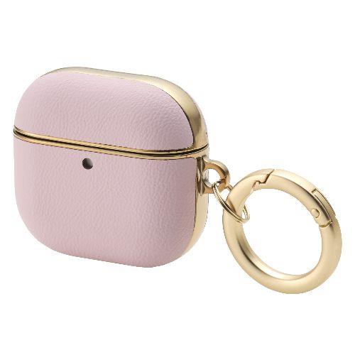 エレコム(ELECOM) AVA-AP06PLMJPN(ダスティピンク) AirPods 4 ケース ソフトレザー カバー (ワイヤレス/MagSafe充電対応) 衝撃吸収 落下防止 メッキ加工 &me