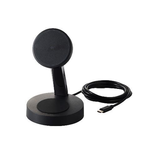 エレコム(ELECOM) W-MS11BK ブラック ワイヤレス充電器 Qi認証 Qi2対応 15W/7.5W/5W マグネット式 充電スタンド 2in1 同時充電 ケーブル一体 1.5m