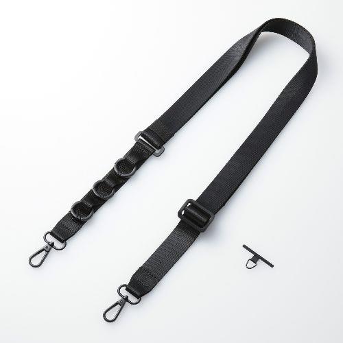 エレコム(ELECOM) P-STSDH1FLPCBK ディープブラック スマホ ショルダー ストラップ 97~150cm 長さ調整可 ループ付 カラビナ ストラップホールシート付