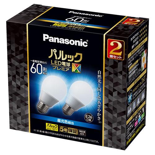 パナソニック(Panasonic) LDA7DDGSZ6F2T LED電球 プレミアX 2個入 昼光色相当 E26口金 60W形相当 810lm