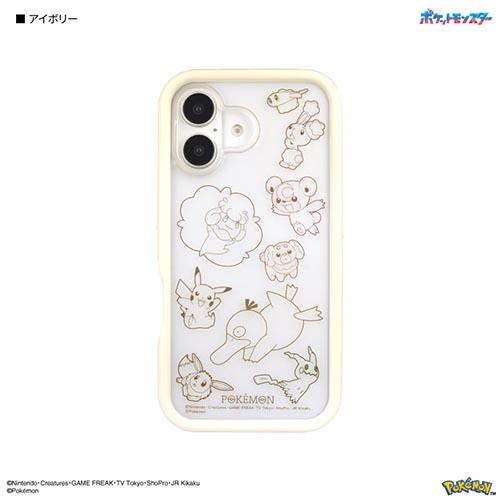 グルマンディーズ(gourmandis) POKE-938IV(アイボリー) ポケットモンスター iPhone16 対応 プランプフレームケース