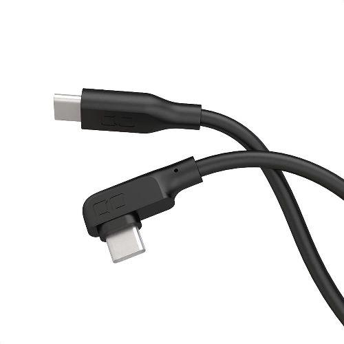 CIO(シーアイオー) CIO-SLL30000N2-CC1-BK(ブラック) CIO L字型シリコンケーブルN2 CtoC 240W 1m