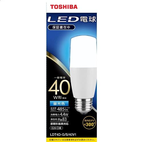 東芝(TOSHIBA) LDT4DGS40V1 昼光色 LED電球 E26口金 40W形相当 485lm