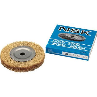 鳴門屋 W-6 鋼線ゴールドホイールブラシ