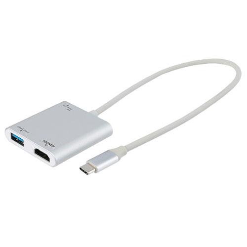 ナカバヤシ UD-C03SL シルバー PD対応 USB Type-Cドッキングステーション