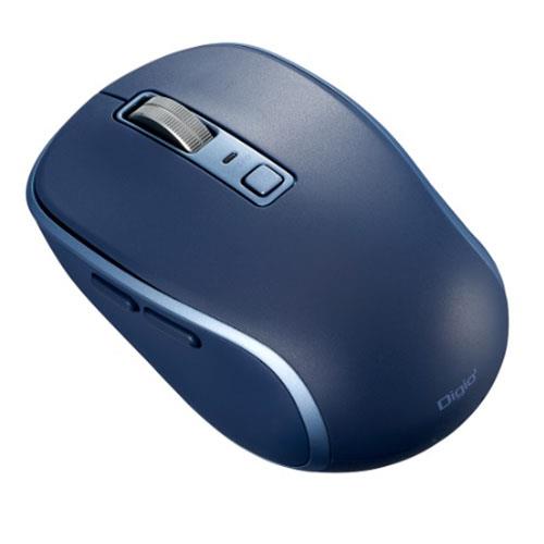 ナカバヤシ MUS-BKF217NB(ネイビー) Bluetooth静音5ボタンBlueLEDマウス