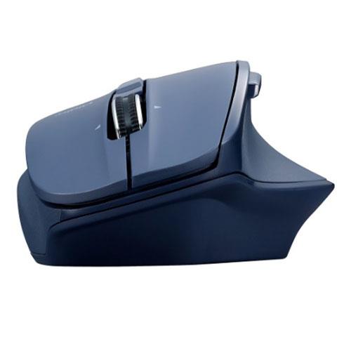 ナカバヤシ MUS-RKF164NB(ネイビー) 高速スクロールホイール搭載 神速シリーズ無線静音5ボタンBlueLEDマウス