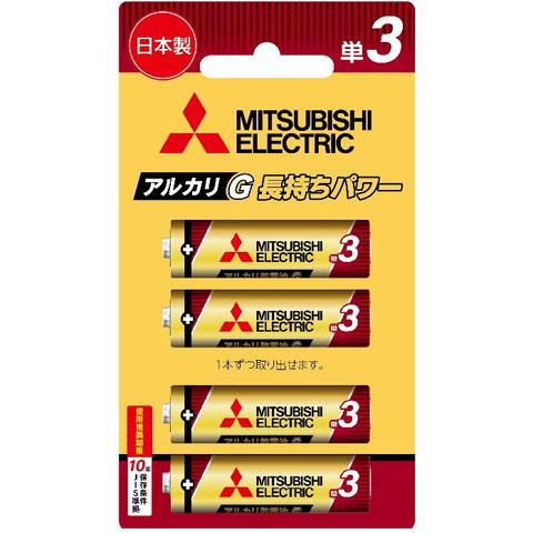 三菱(MITSUBISHI) LR6GR/4BP アルカリ乾電池 単3形 4本パック
