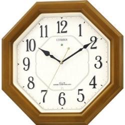 シチズン(CITIZEN) 4MY645-006 薄茶半艶仕上 ネムリーナルック 電波掛時計