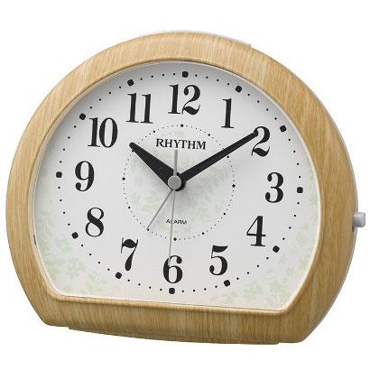 RHYTHM(リズム) 8RE662SR07(薄茶木目仕上/白) 目覚まし時計 マイキーR662