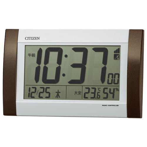 RHYTHM(リズム) 8RZ188-006 茶メタリック 電波目覚まし時計