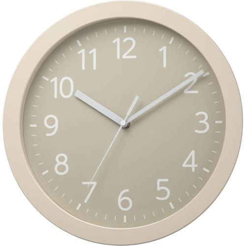 RHYTHM(リズム) 8MGA43ND38 ベージュ クオーツ掛け時計 連続秒針 見やすいフォント