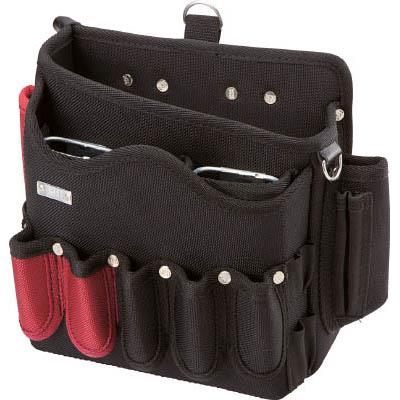 基陽 3000ZLKR 超高密度シリーズ ウェーブ固定ポケット付バッグ 大 黒/緋