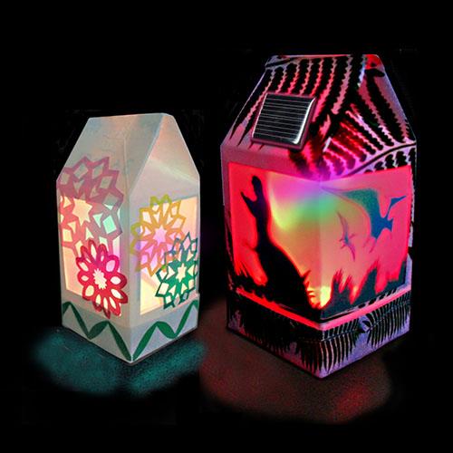 エレキット JS-6114F 牛乳パックソーラーランタン(フルカラー)