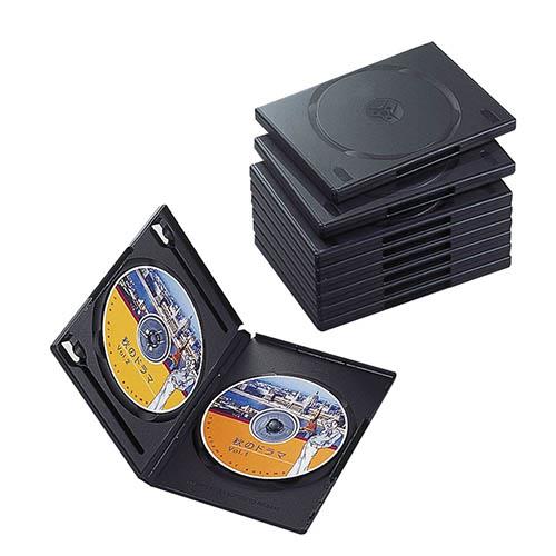 エレコム(ELECOM) CCD-DVD06BK(ブラック) トールケース 2枚収納 10枚組