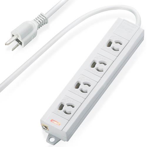 エレコム(ELECOM) T-ECOH3430NM グレー 電源タップ マグネット付 延長コード 3ピン 4個口 3m
