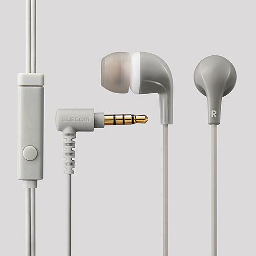 エレコム(ELECOM) EHP-CN300MGY(グレー) スマートフォン用ステレオヘッドホンマイク