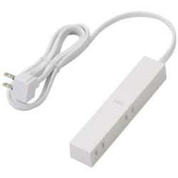 エレコム(ELECOM) AVT-D3-2415WH ホワイト デザインタップ 延長コード 2ピン 4個口 1.5m