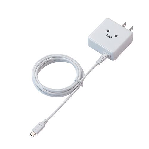 エレコム(ELECOM) MPA-ACMA1510NWF ホワイトフェイス スマートフォン用AC充電器 ケーブル一体型1.0A 1.5m