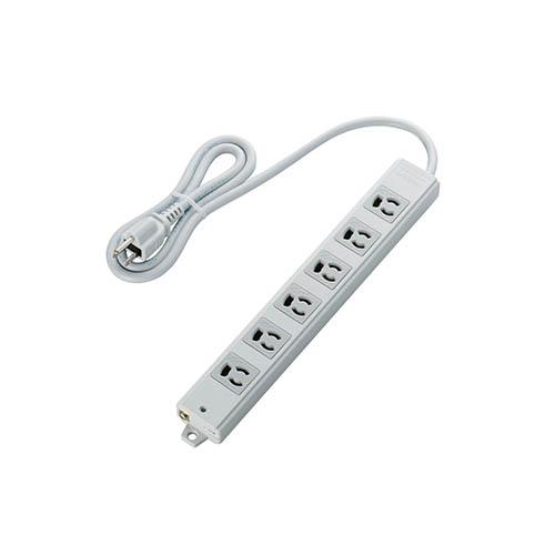 エレコム(ELECOM) T-WRM3610LG/RS(グレー) 電源タップ 二重構造工事用タップ 延長コード 3ピン 6個口 1m