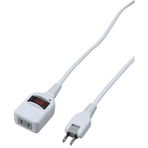 ヤザワ Y02BKNS112WH(ホワイト) ノイズフィルター集中スイッチ付1個口 2m