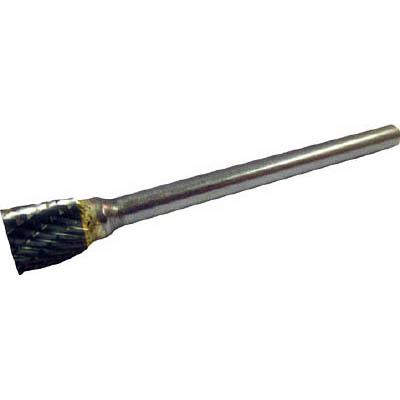 スーパーツール SB52B09 超硬バーシャンク径3ミリ 逆テーパー型 ダブルカット 刃径:6.3