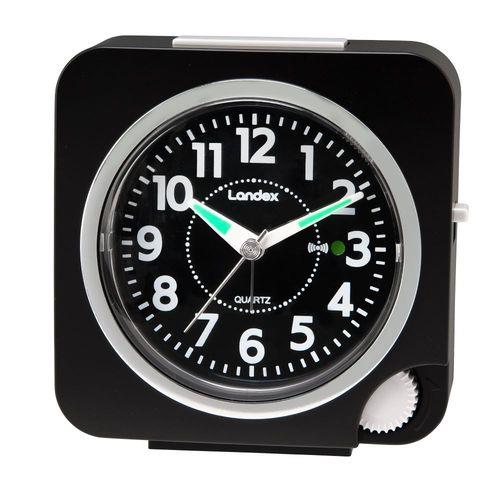 芳国産業 YT5317BK ブラック ランデックス 置時計 ネオサイドワーク 連続秒針