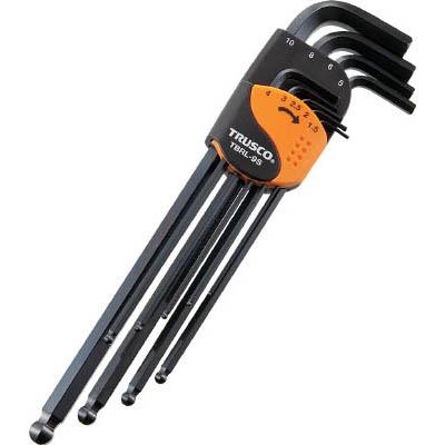 トラスコ中山 TBRL-9S ボールポイント六角棒レンチセット ロングタイプ 9本組