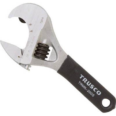 トラスコ中山 TRMK-200S ラチェット式モンキーレンチ(ショートタイプ) 口開24mm