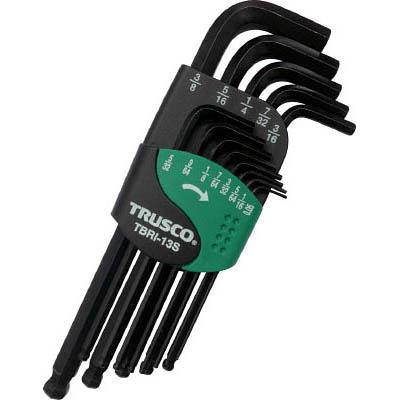トラスコ中山 TBRI-13S ボールポイント六角棒レンチセット 13本組 インチタイプ