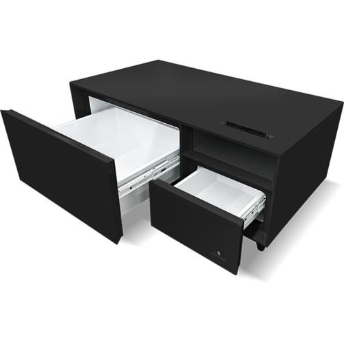 【設置+リサイクル】SAPPHIRE(サファイア) SAPPHIRE by LOOZER SMART TABLE STB80 BLACK 冷蔵庫付きスマートテーブル 2ドア 81L