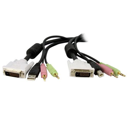 StarTech(スターテック) DVID4N1USB6 USB/デュアルリンクDVI-D用KVMケーブル 1.8m