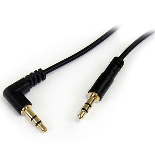 StarTech(スターテック) MU6MMSRA(ブラック) 片側L型 スリム3.5mmステレオミニプラグオーディオケーブル 1.8m