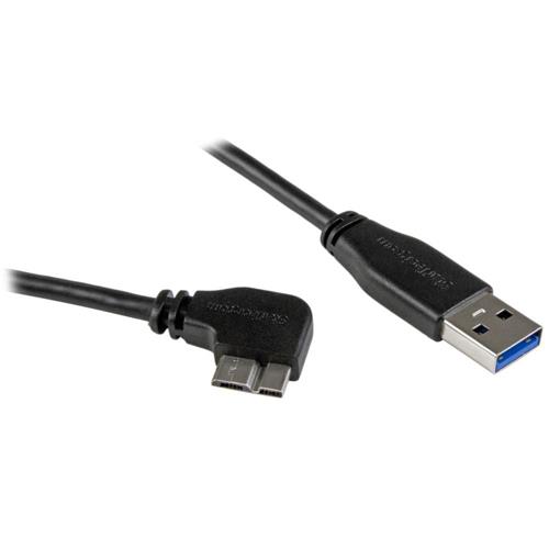 StarTech(スターテック) USB3AU50CMRS ブラック L型右向きMicro USB 3.0 スリムケーブル 0.5m