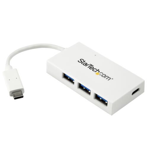 StarTech(スターテック) HB30C3A1CFBW USB-C接続4ポート増設USB3.0ハブ ホワイト
