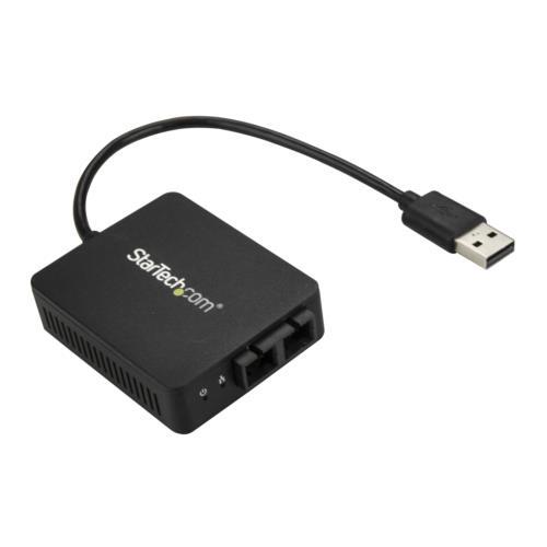 StarTech(スターテック) US100A20FXSC(ﾌﾞﾗｯｸ) USB 2.0 - 光ファイバー変換アダプタ 100Base-FX 2芯SCコネクタ