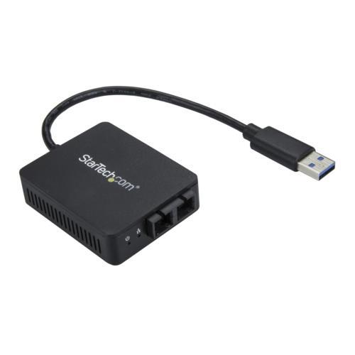 StarTech(スターテック) US1GA30SXSC(ﾌﾞﾗｯｸ) USB 3.0 - 光ファイバー変換アダプタ 1000Base-SX 2芯SCコネクタ