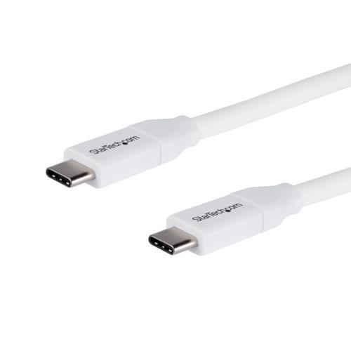 StarTech(スターテック) USB2C5C2MW(ホワイト) USB 2.0 Type-C ケーブル 2m ホワイト 5A