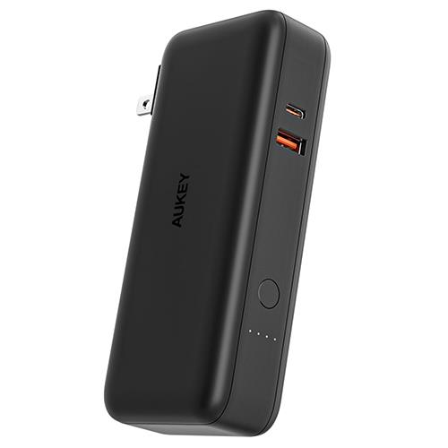 オーキー PA-PD30-BK モバイルバッテリー AC充電器一体型 5000mAh
