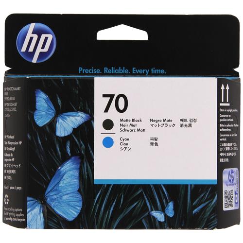 HP(ヒューレットパッカード) C9404A 純正 HP70 プリントヘッド マットブラック/シアン