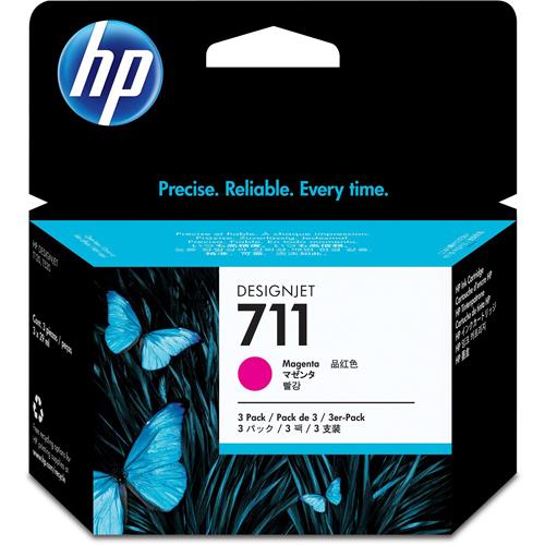 HP(ヒューレットパッカード) CZ135A 純正 HP711 インクカートリッジ マゼンタ ×3