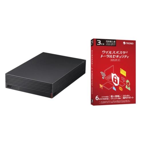 バッファロー(BUFFALO) HD-EDS8U3-BE 8TB + ウイルスバスター トータルセキュリティ STD 3年版 同時購入用